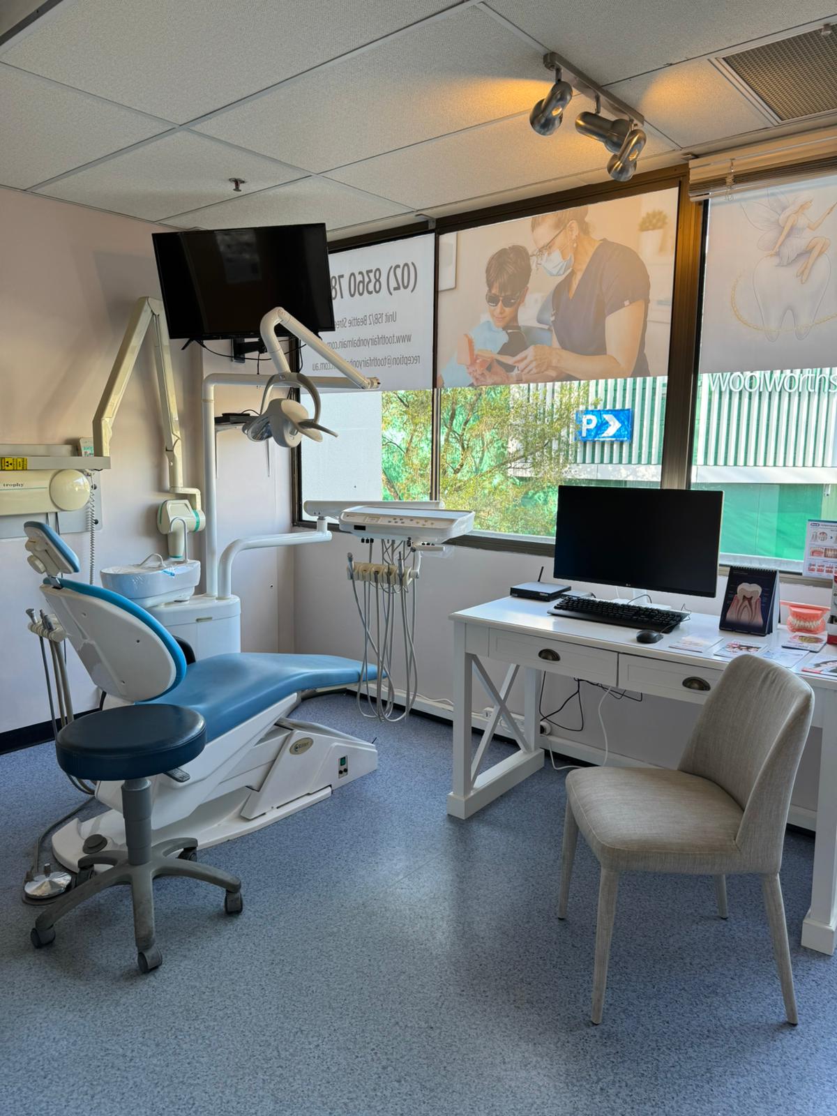 Modern treatment room at Tooth Fairy on Balmain